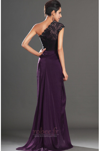 Robe de bal Une épaule Couvert de Dentelle semi-halter Ouverture Latérale - Page 5