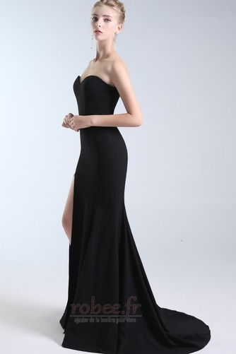 Robe de soirée Soie Col en Cœur Dos nu Manquant Simple Été A-ligne - Page 4