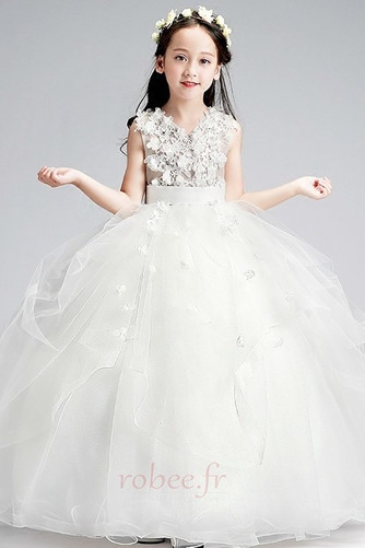Robe de fille de fleur Balançoire A-ligne Glissière Longueur Cheville - Page 1