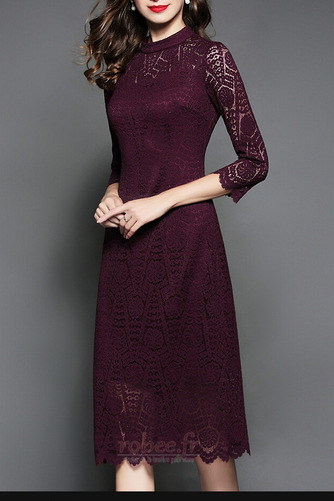 Robe mères Dentelle Dentelle Fermeture éclair Manquant Été Col haut - Page 4