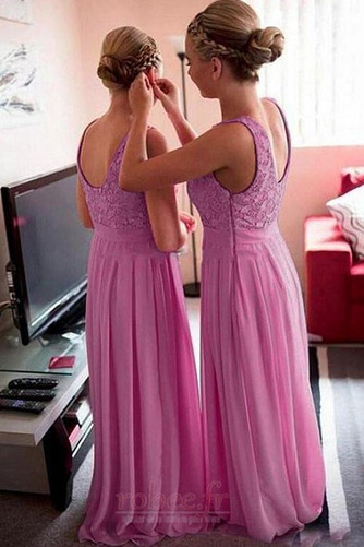 Robe de demoiselle d'honneur Epurée Dentelle Petit collier circulaire - Page 2