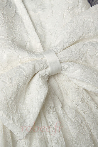 Robe de fille de fleur Dentelle Dentelle Vacances A-ligne Sans Manches - Page 7
