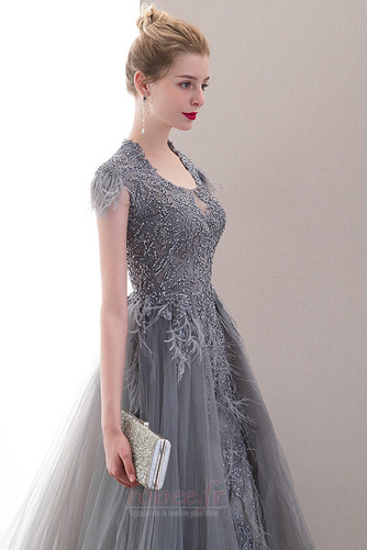 Robe de bal Tulle Sans Manches Longue Fermeture éclair Automne - Page 5