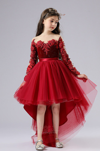 Robe de fille de fleur Manche Longue Naturel taille Glamour Décalcomanie - Page 2