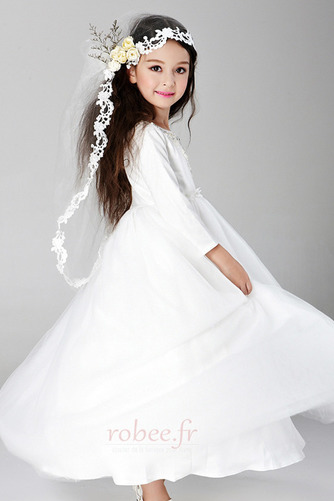 Robe de fille de fleur Fermeture à glissière Petit collier circulaire - Page 4