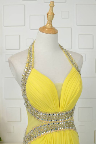 Robe de bal Jaune Dos nu Fourreau Avec Bijoux Naturel taille - Page 4