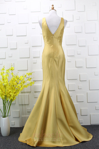 Robe de soirée Simple Médium Sans Manches Glissière Sirène Naturel taille - Page 2