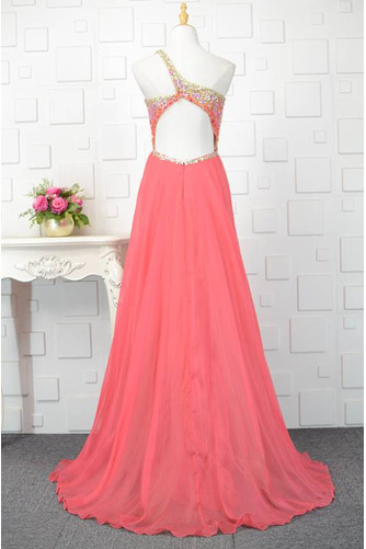 Robe de bal Dos nu Traîne Courte Sans Manches Fourreau Avec Bijoux - Page 3