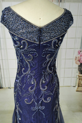 Robe de soirée Tulle Fourreau Avec Bijoux Manche Courte Épaule envelopper - Page 4