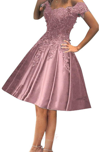 Robe de cocktail Longueur de genou Laçage Naturel taille Manche Courte - Page 2