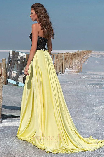 Robe de bal Dos nu Médium A-ligne Chic Sans Manches Col en Cœur - Page 2