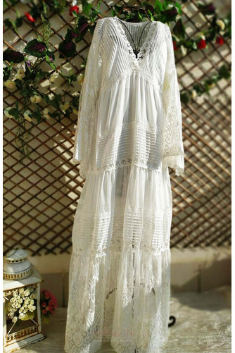 Robe de mariée Taille haute Appliquer Longueur de plancher Simple - Page 2