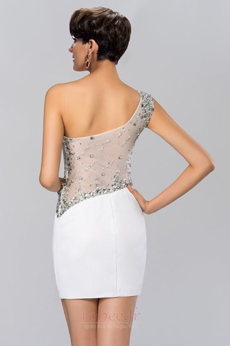 Robe de cocktail Une épaule Sans Manches Près du corps Perlé - Page 2