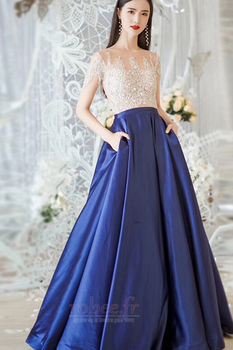 Robe de bal Manche Courte Fourreau Avec Bijoux Longueur de plancher - Page 1