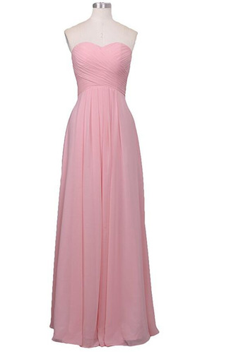 Robe de demoiselle d'honneur Simple Laçage Longueur de plancher - Page 1