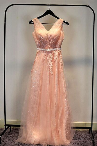 Robe de demoiselle d'honneur Chic A-ligne Glissière Rose Printemps - Page 5