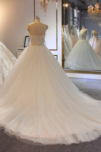 Robe de mariage Dos nu net Perle A-ligne Sans Manches Longue - Page 3