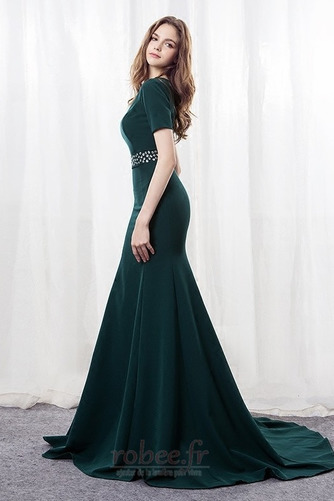 Robe de soirée Naturel taille Col en V Norme Formelle Fermeture éclair - Page 3
