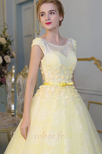 Robe de bal Dentelle Ballon Col Bateau A-ligne Formelle Fermeture à glissière - Page 4