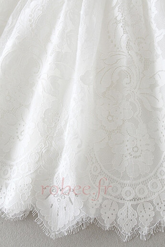 Robe de fille de fleur A-ligne Printemps Dentelle Vacances Col de chemise t - Page 5