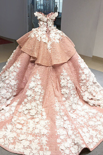 Robe de bal Longue Rosée épaule Cérémonial Manche Courte Mariage - Page 11