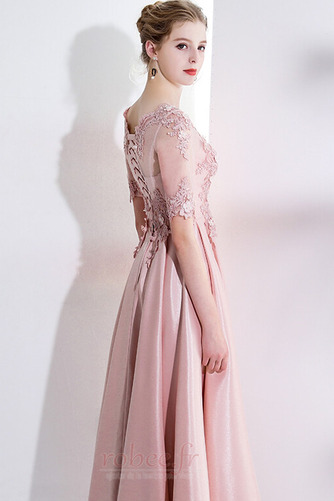 Robe de soirée noble Soie Lacez vers le haut Perler Couvert de Dentelle - Page 2