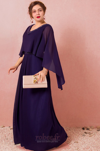 Robe de bal Longueur Cheville Mousseline Lacez vers le haut Perler - Page 3