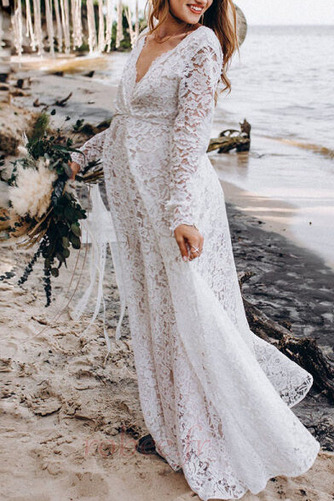 Robe de mariage Grossesse noble Traîne Courte Couvert de Dentelle - Page 3