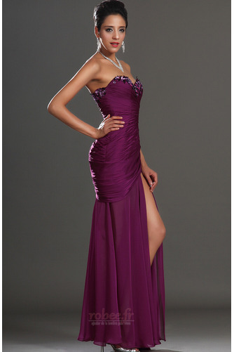 Robe de bal Sans Manches Col en Cœur Taille chute Milieu Glamour - Page 7