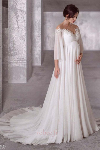 Robe de mariage Manche Lâche Epurée taille haut Grossesse Taille haute - Page 5