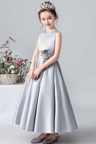Robe de fille de fleur Satin a ligne Fermeture à glissière Mariage - Page 6
