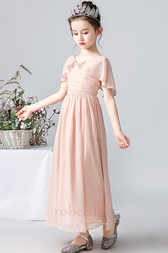 Robe de fille de fleur Corsage plissé Longueur Cheville Elégant - Page 6