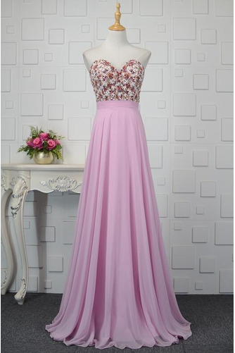 Robe de soirée Mousseline Fourreau Avec Bijoux A-ligne Médium - Page 1