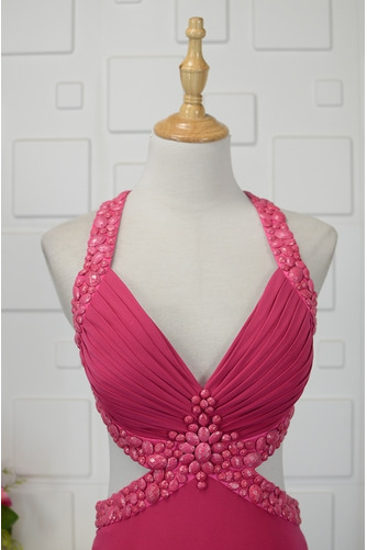 Robe de bal Dos nu Col en V fin Mousseline Pittoresque A-ligne - Page 4