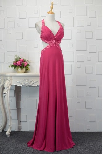 Robe de bal Dos nu Col en V fin Mousseline Pittoresque A-ligne - Page 2