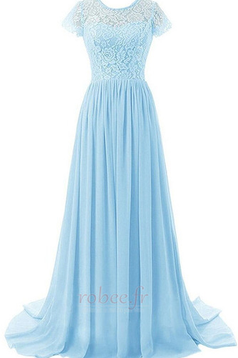 Robe de soirée Naturel taille Vente Dentelle A-ligne Sauge Manche Courte - Page 17