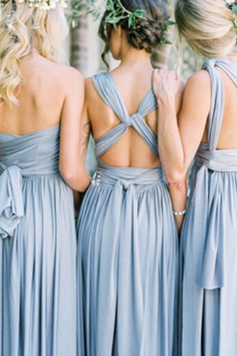 Robe de demoiselle d'honneur Simple Col en V Dos nu Corsage plissé - Page 4