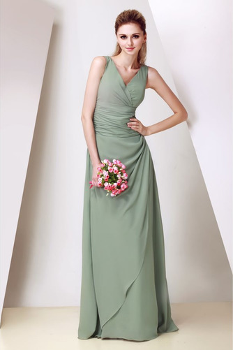 Robe de demoiselle d'honneur Hiver Formelle Mousseline Train de balayage - Page 1