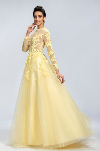 Robe de soirée Dentelle Manche Aérienne Elégant Traîne Courte - Page 4