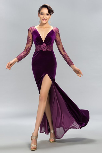 Robe de soirée Près du corps Naturel taille Dos nu Mince Fourchure Frontale - Page 3