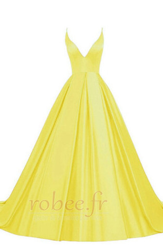 Robe de bal Poire Automne noble Col en V Traîne Courte Entrecroisé - Page 18