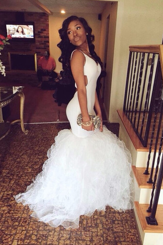 Robe de bal Dos nu Ruchés Plongeants Epurée Multi Couche Satin Élastique - Page 2