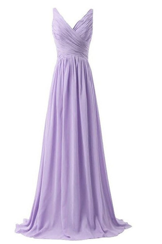 Robe de demoiselle d'honneur Longue Simple A-ligne Médium Sans Manches - Page 3