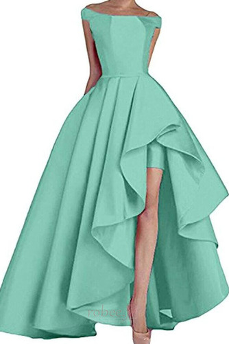 Robe de bal Sans Manches Naturel taille Asymétrique Chic Satin - Page 18