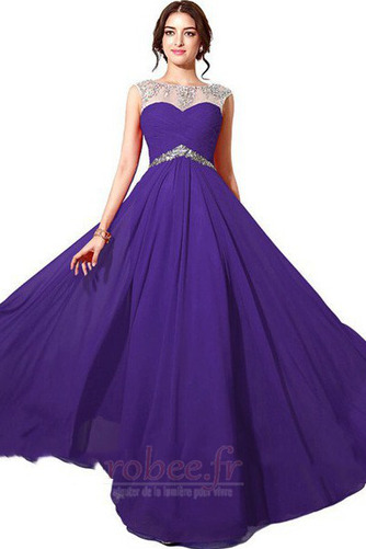 Robe de soirée À la masse Chiffon Naturel taille Été Perle semi-couverte - Page 7