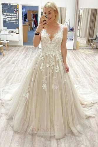 Robe de mariée Dos nu Elégant Naturel taille Norme Printemps - Page 1