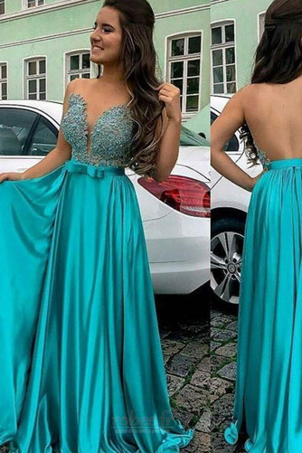 Robe de bal Elégant Médium Col en V Foncé Naturel taille A-ligne - Page 1