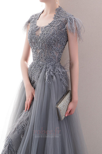 Robe de bal Tulle Sans Manches Longue Fermeture éclair Automne - Page 4