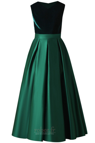 Robe de fille de fleur A-ligne Printemps Velours Montrer Sans Manches - Page 3
