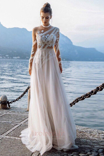 Robe de mariée gossamer Gaze Col de chemise t Ivoire Chic A-ligne - Page 1